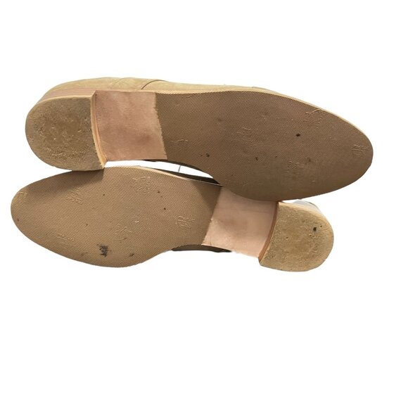 Stuart Weitzman Tan Suede Cutout Lace Up Oxfords Wingtips Size 11 Classic Preppy - Picture 7 of 7